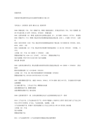 佳能打印机错误代码