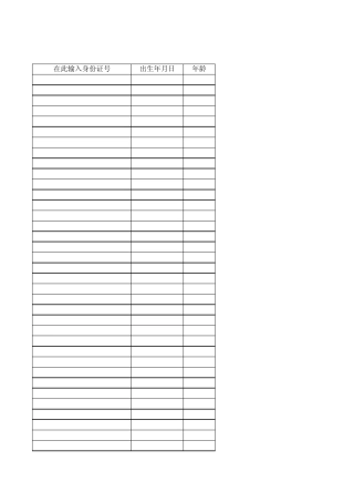 使用身份证号码计算出生日期和年龄