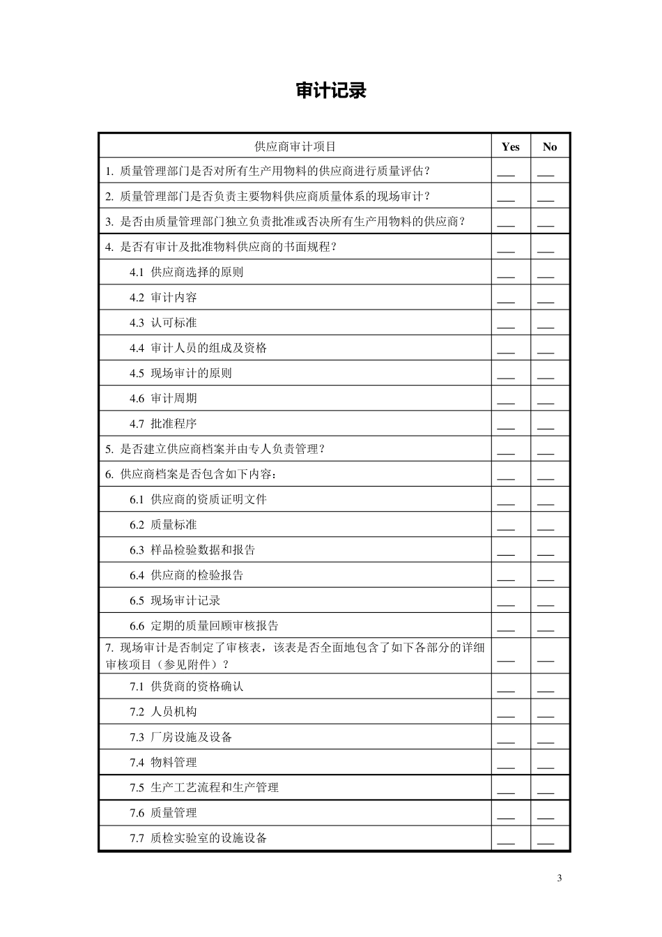 供应商GMP审计模板_第3页