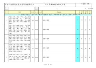 供应商保证能力评定现场记录