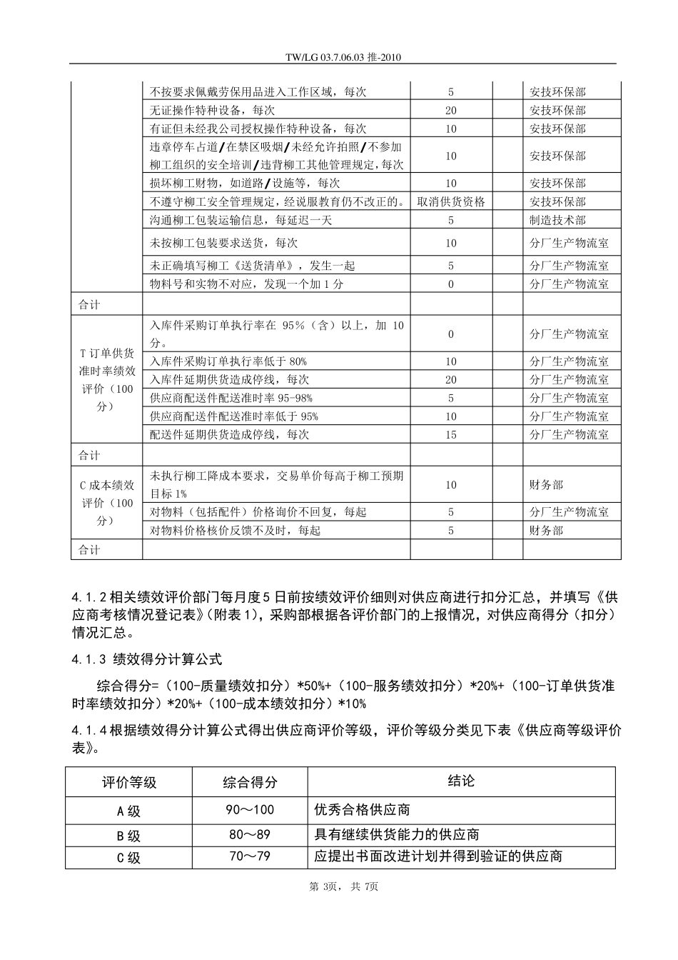 供应商绩效评价考核程序_第3页