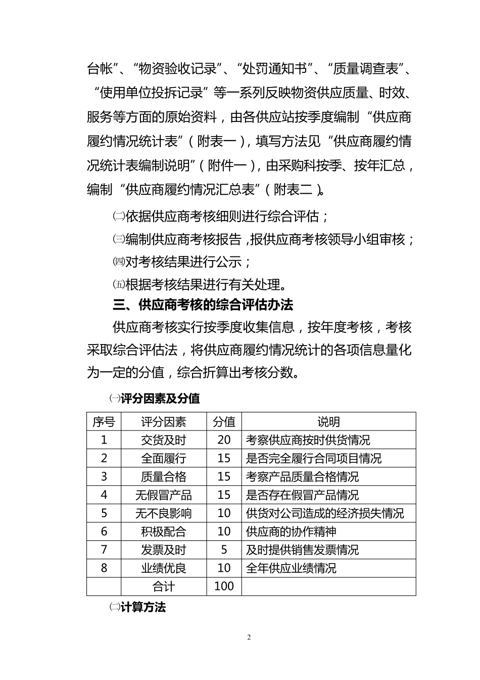 供应商考核实施细则_第2页