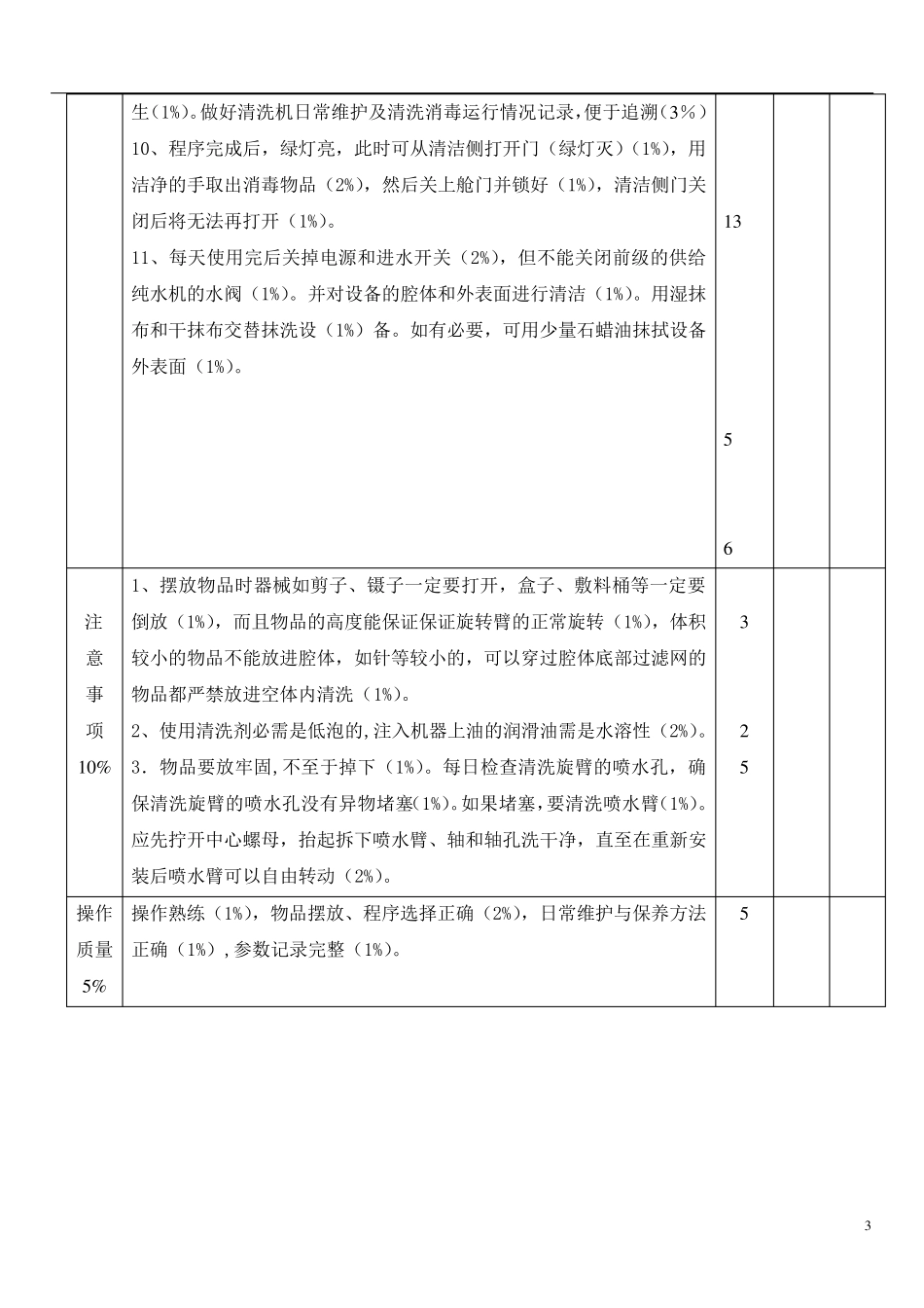 供应室技能考核操作标准(参考资料)_第3页
