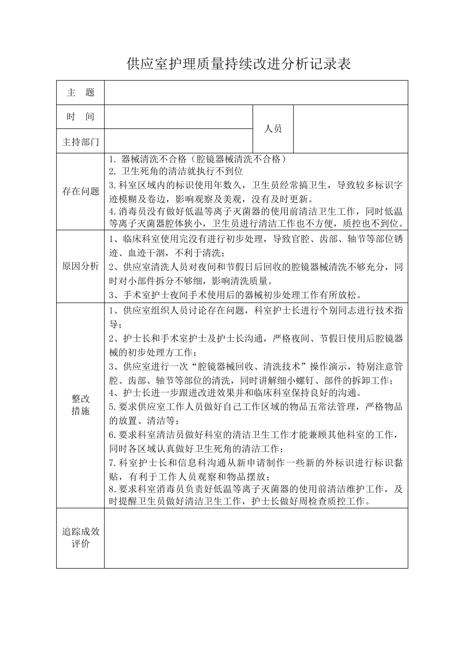 供应室护理质量持续改进记录_第3页