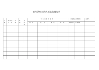 供应室监测记录本