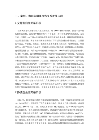 供应链合作伙伴关系之海尔国美