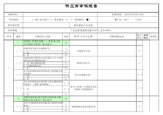 供方审核报告模版