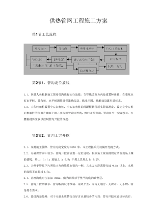 供热管网工程施工方案