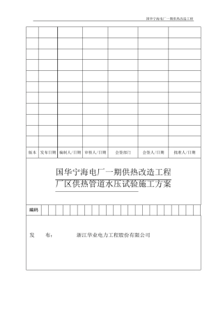 供热管道水压试验方案1