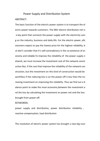 供配电系统英文文献