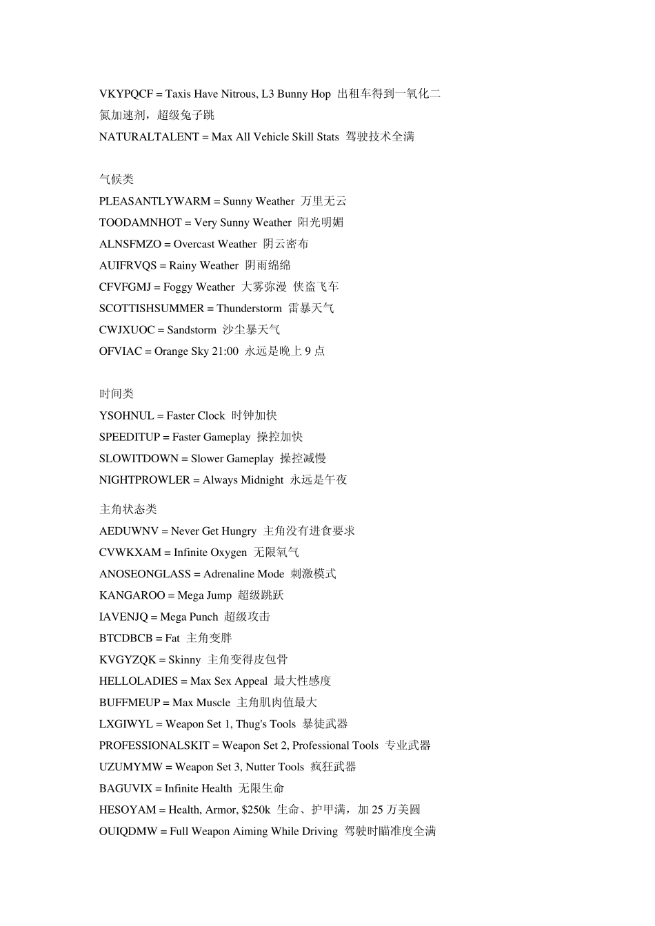 侠盗飞车5秘籍,攻略大全_第3页