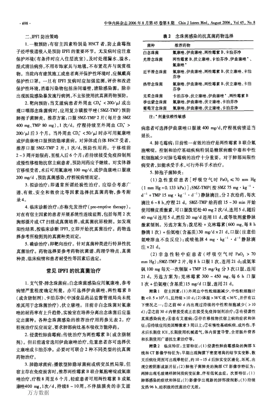 侵袭性肺部真菌感染的诊断标准与治疗原则(草案)_第2页