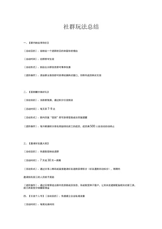 12种社群玩法总结