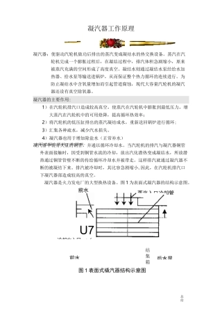 凝汽器工作原理