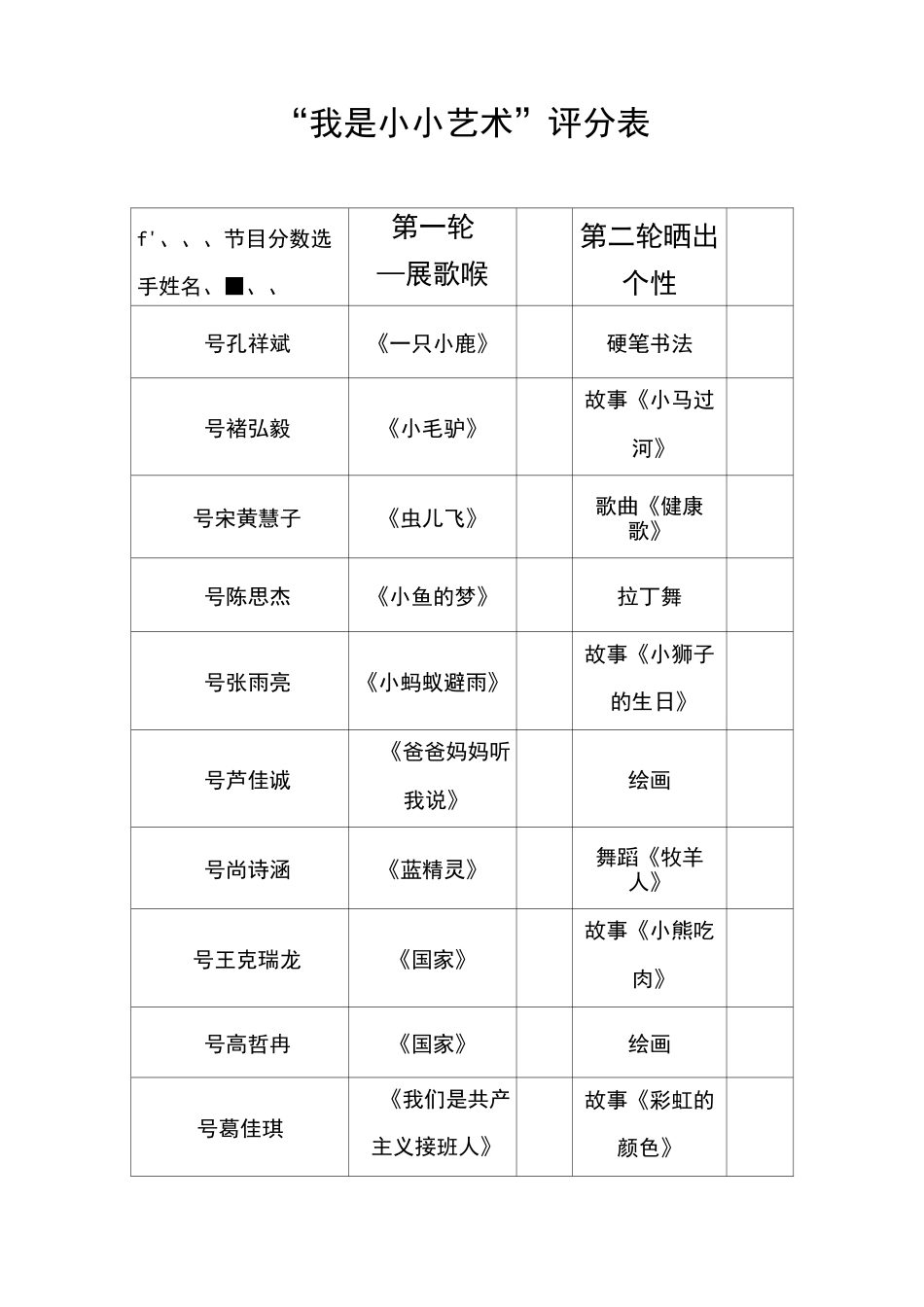 《我是小小艺术家》才艺大赛策划方案_第3页
