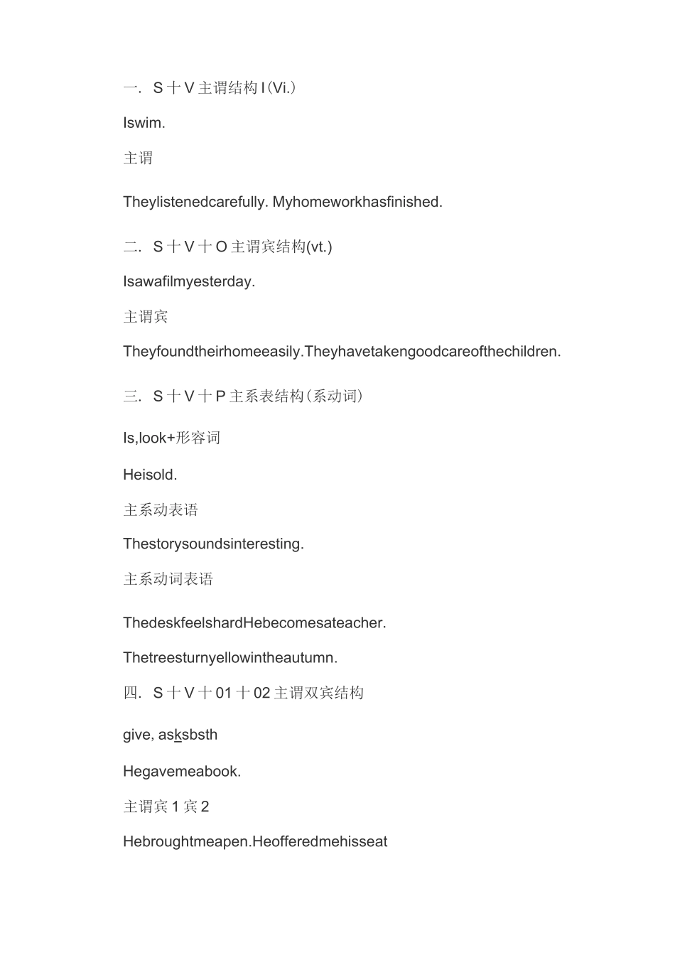 英语句子成分练习题_第2页