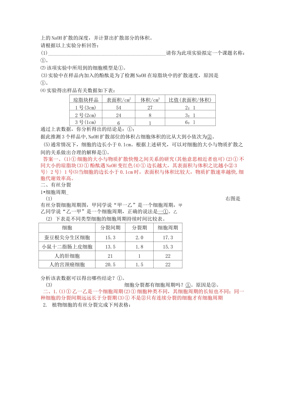 《细胞的增殖》导学案_第2页
