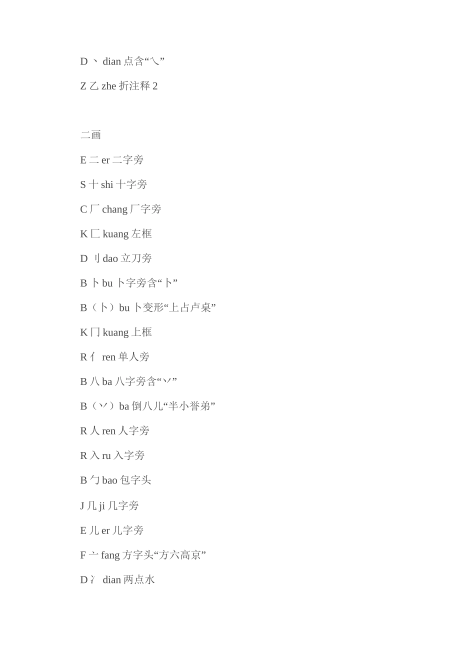 偏旁部首笔画名称_第2页