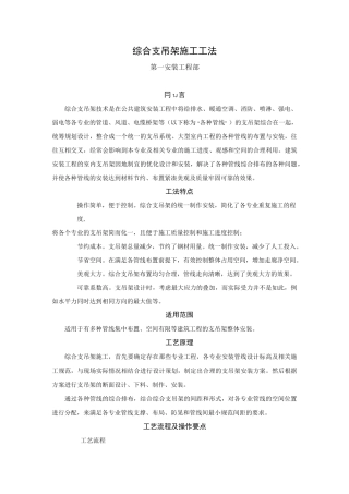 综合支吊架工法修改