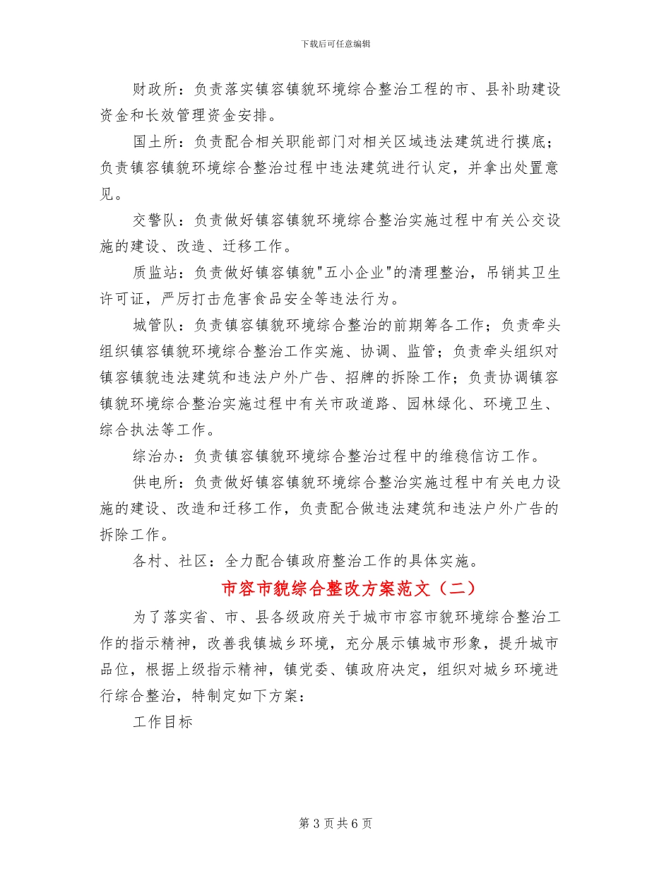 市容市貌综合整改方案范文_第3页