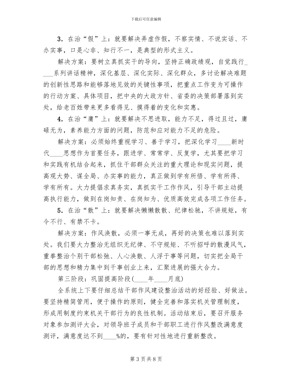干职工作风建设活动方案范文_第3页