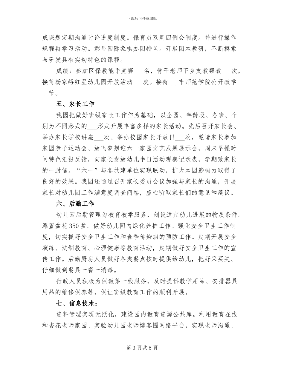 幼儿园园长2024年个人工作总结_第3页