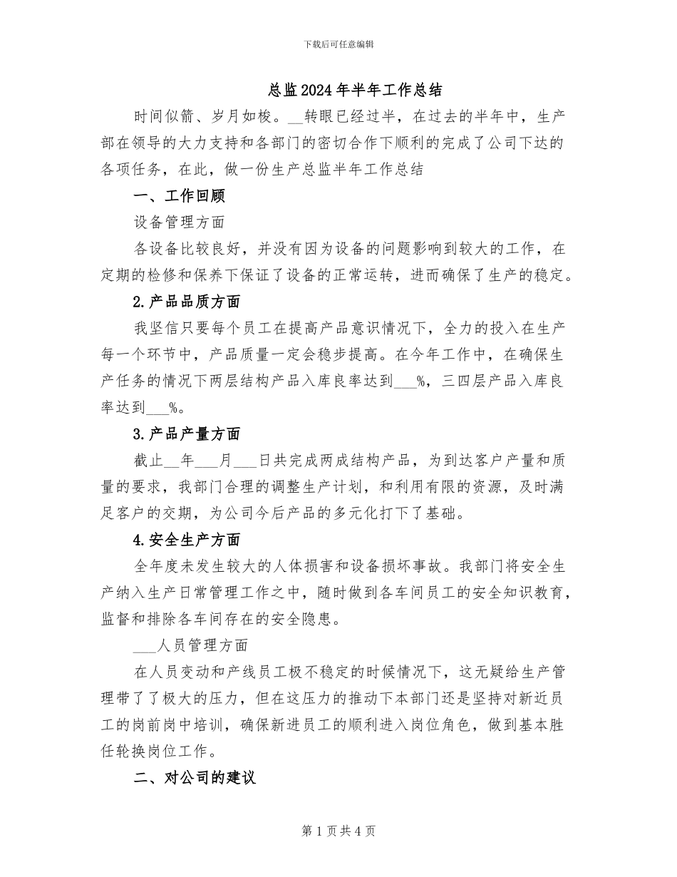 总监2024年半年工作总结_第1页