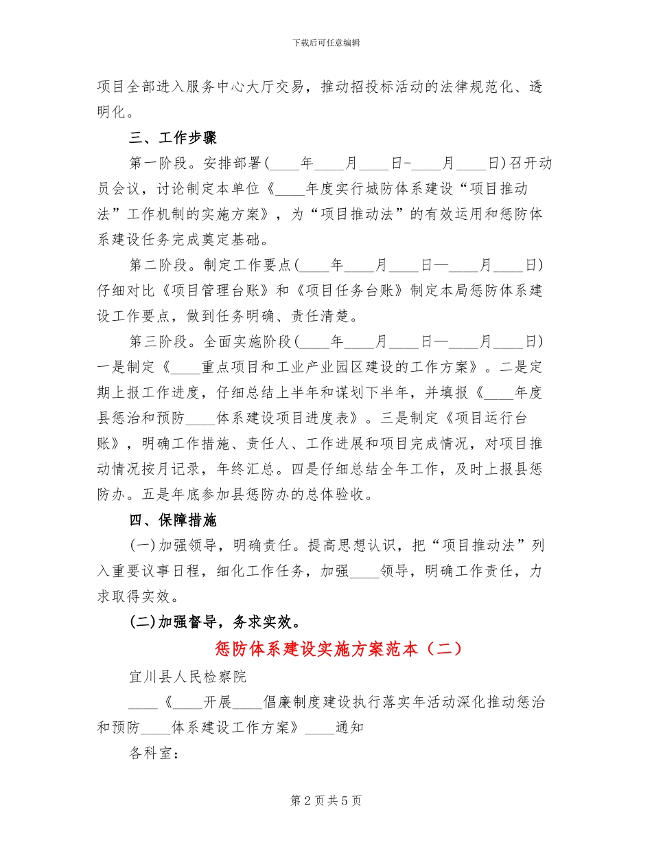 惩防体系建设实施方案范本(3篇)_第2页