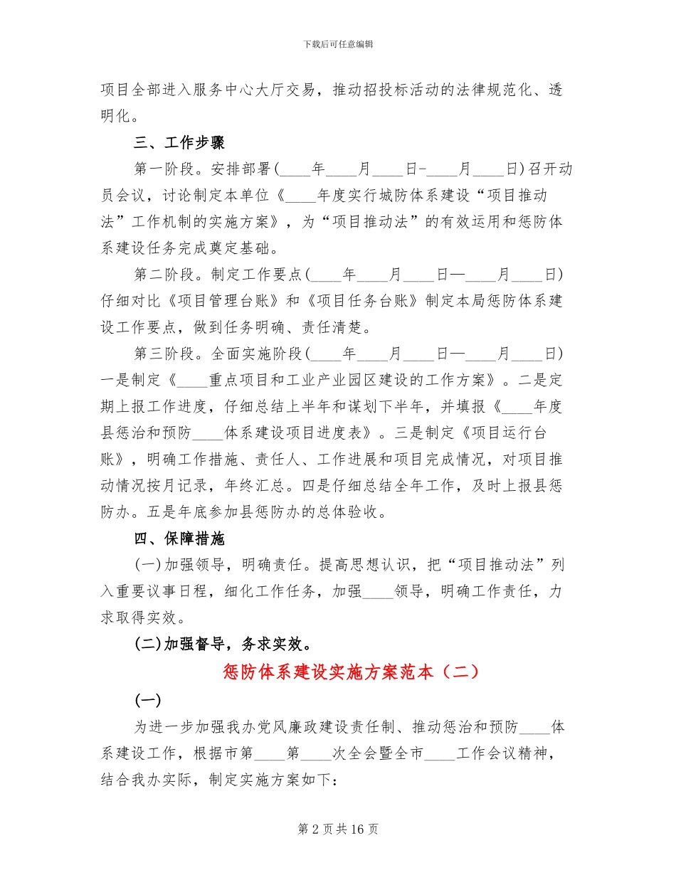 惩防体系建设实施方案范本_第2页