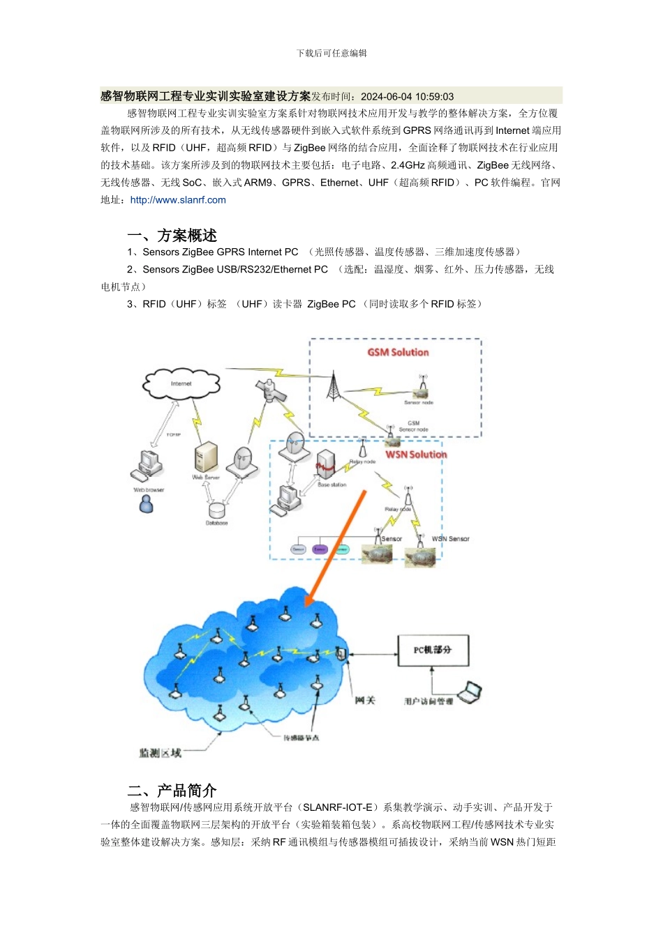 感智物联网工程专业实训实验室建设方案28_第1页
