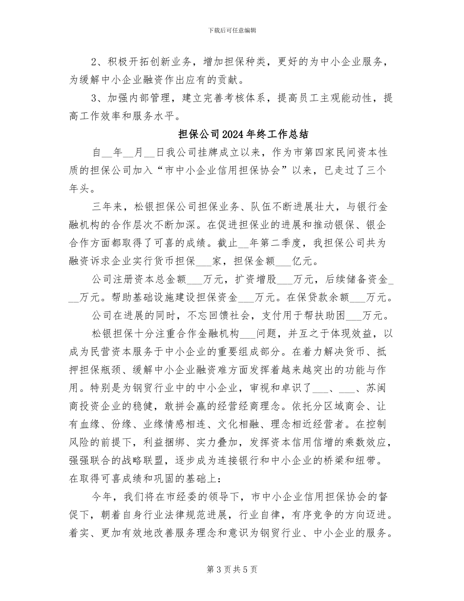 担保公司2024年度工作总结_第3页