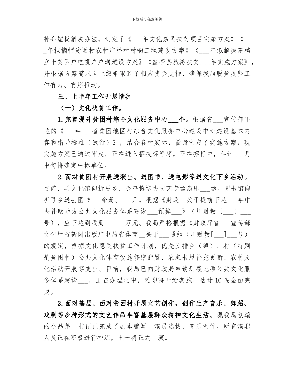 文广新旅局2024上半年脱贫攻坚工作总结_第3页