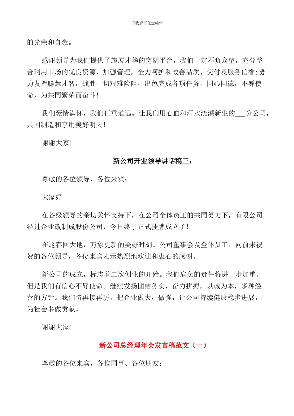 新公司开业领导讲话稿_第3页