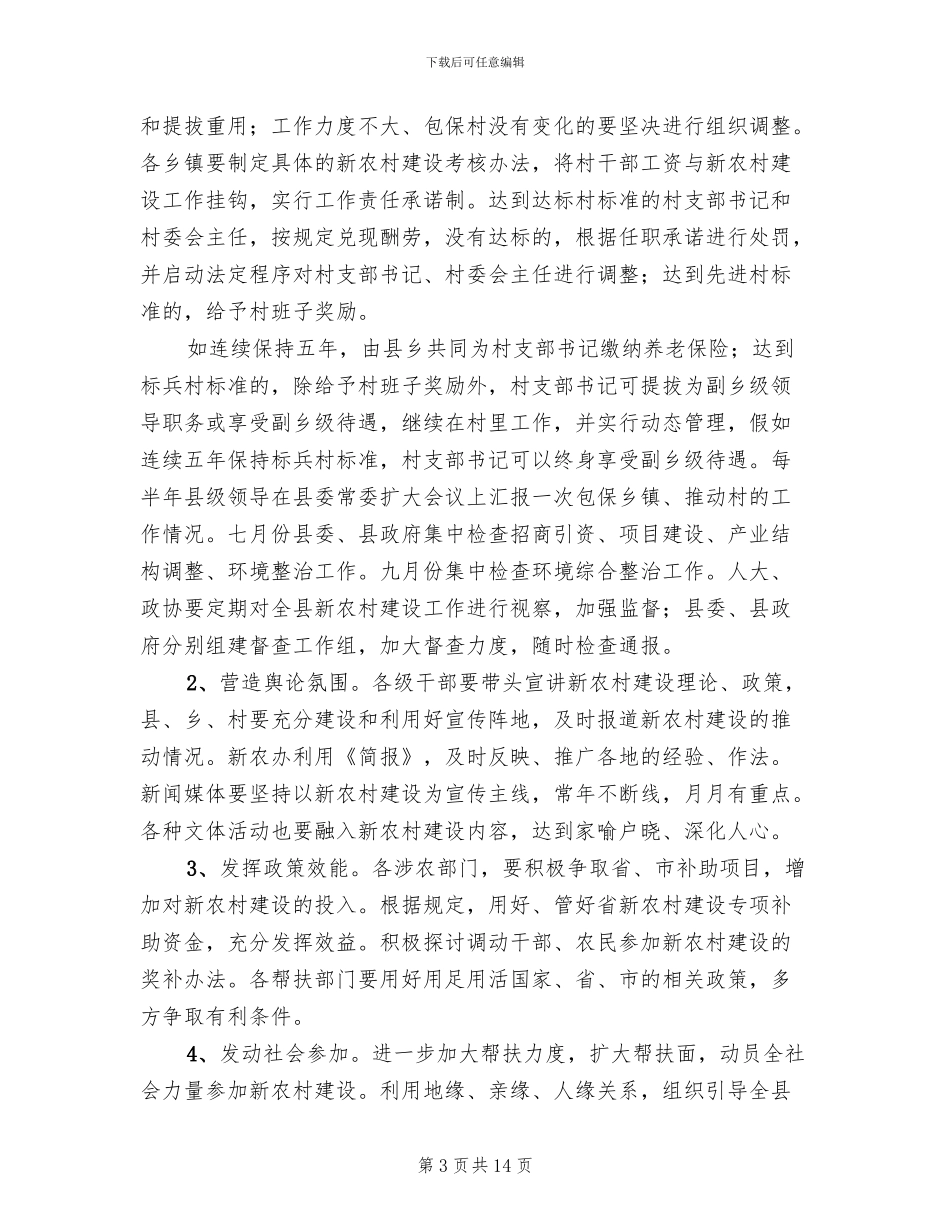 新农村建设示范点实施方案参考范文(3篇)_第3页