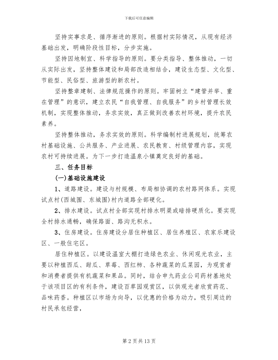 新农村建设项目实施方案范文_第2页
