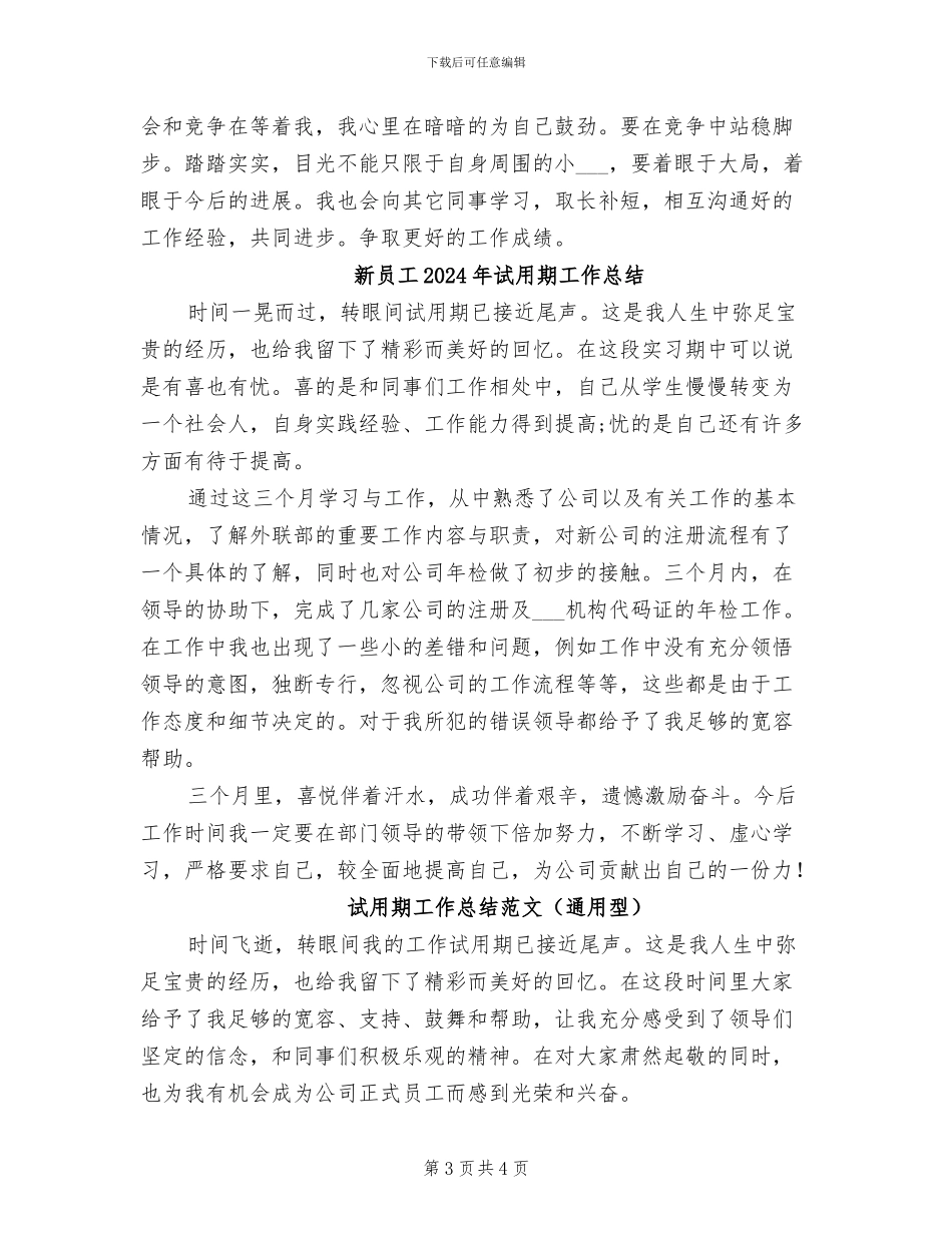 新员工2024年终工作总结范文_第3页