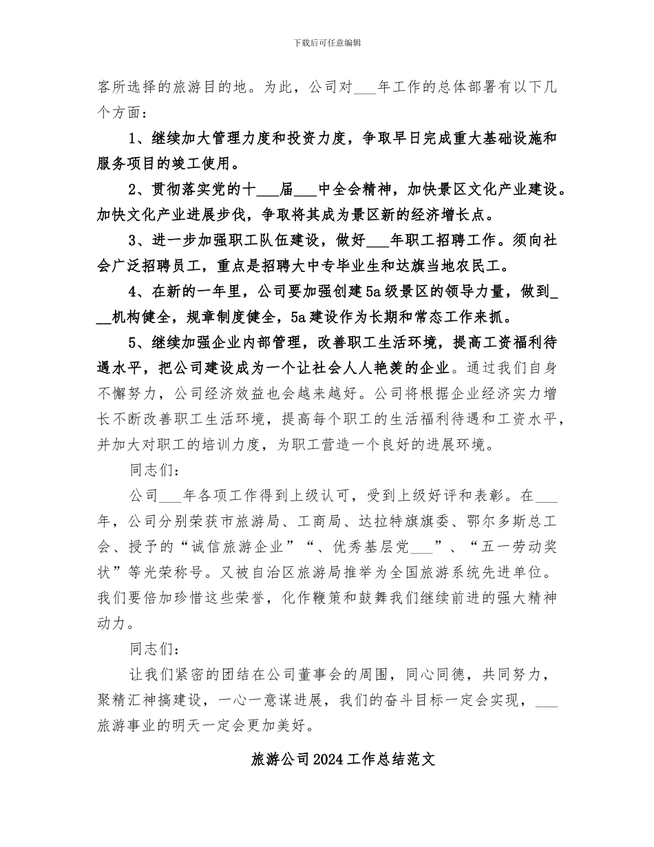 旅游公司2024工作总结_第3页