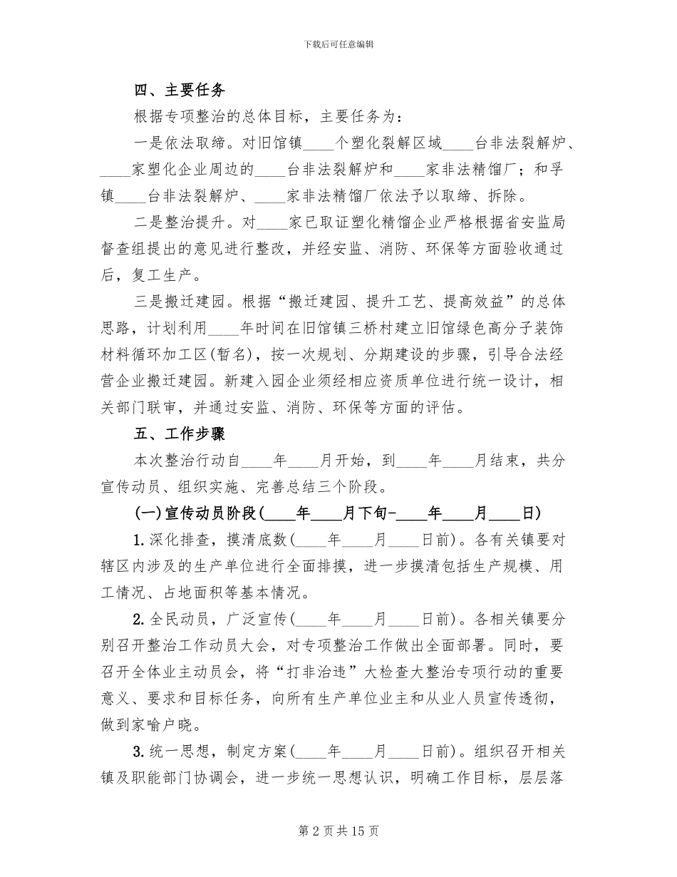 有机玻璃业整治行动方案范文_第2页