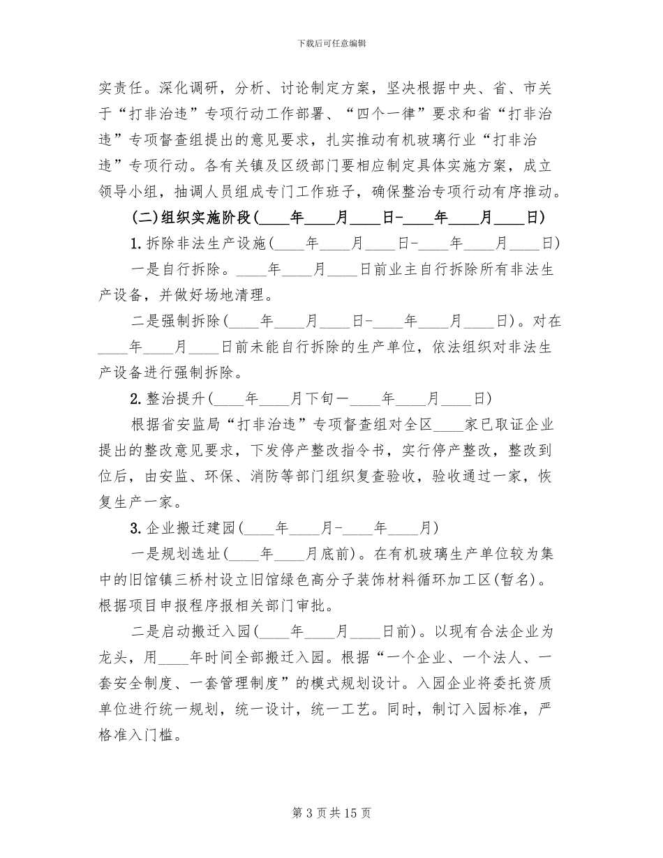 有机玻璃业整治行动方案范文_第3页