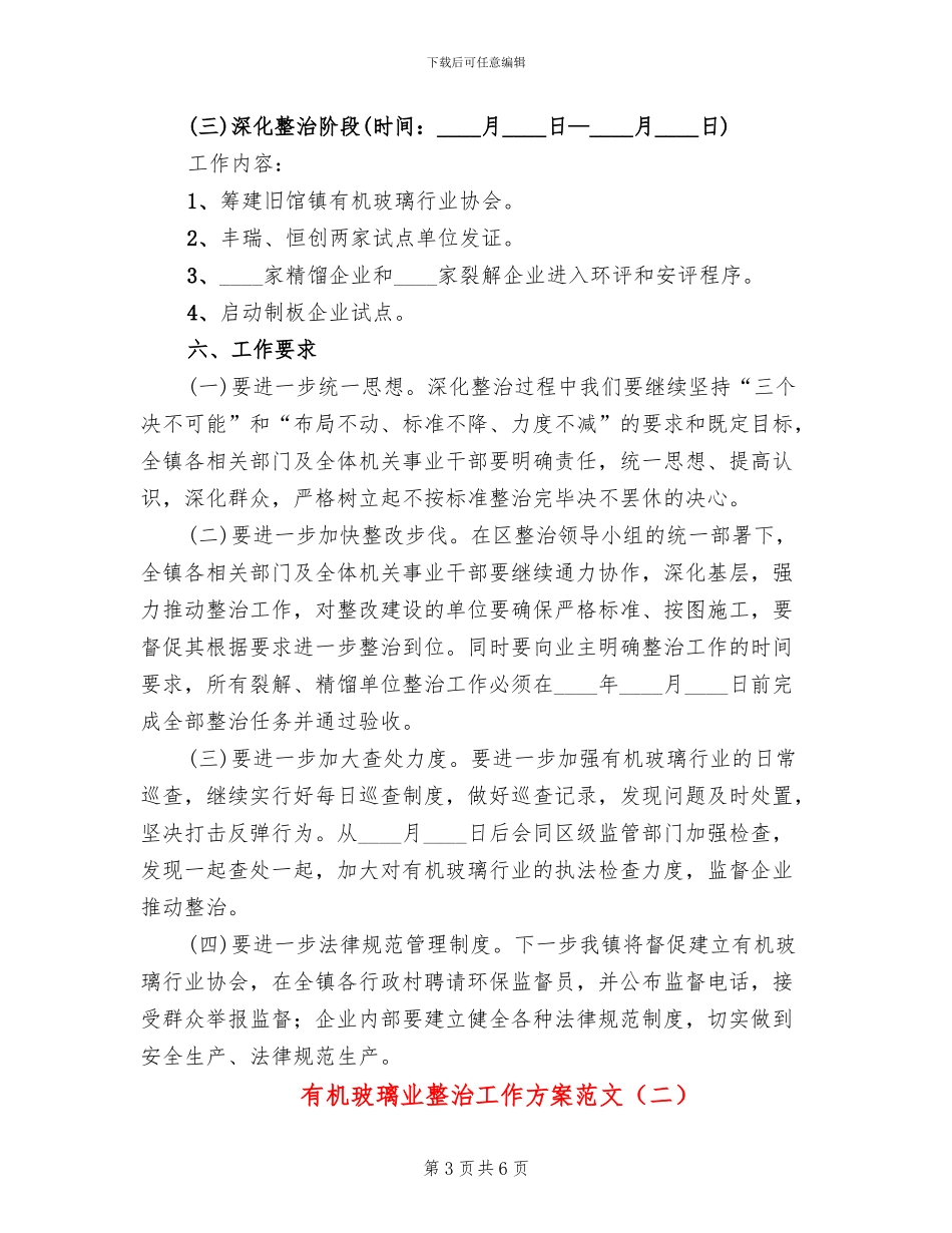 有机玻璃业整治工作方案范文(2篇)_第3页