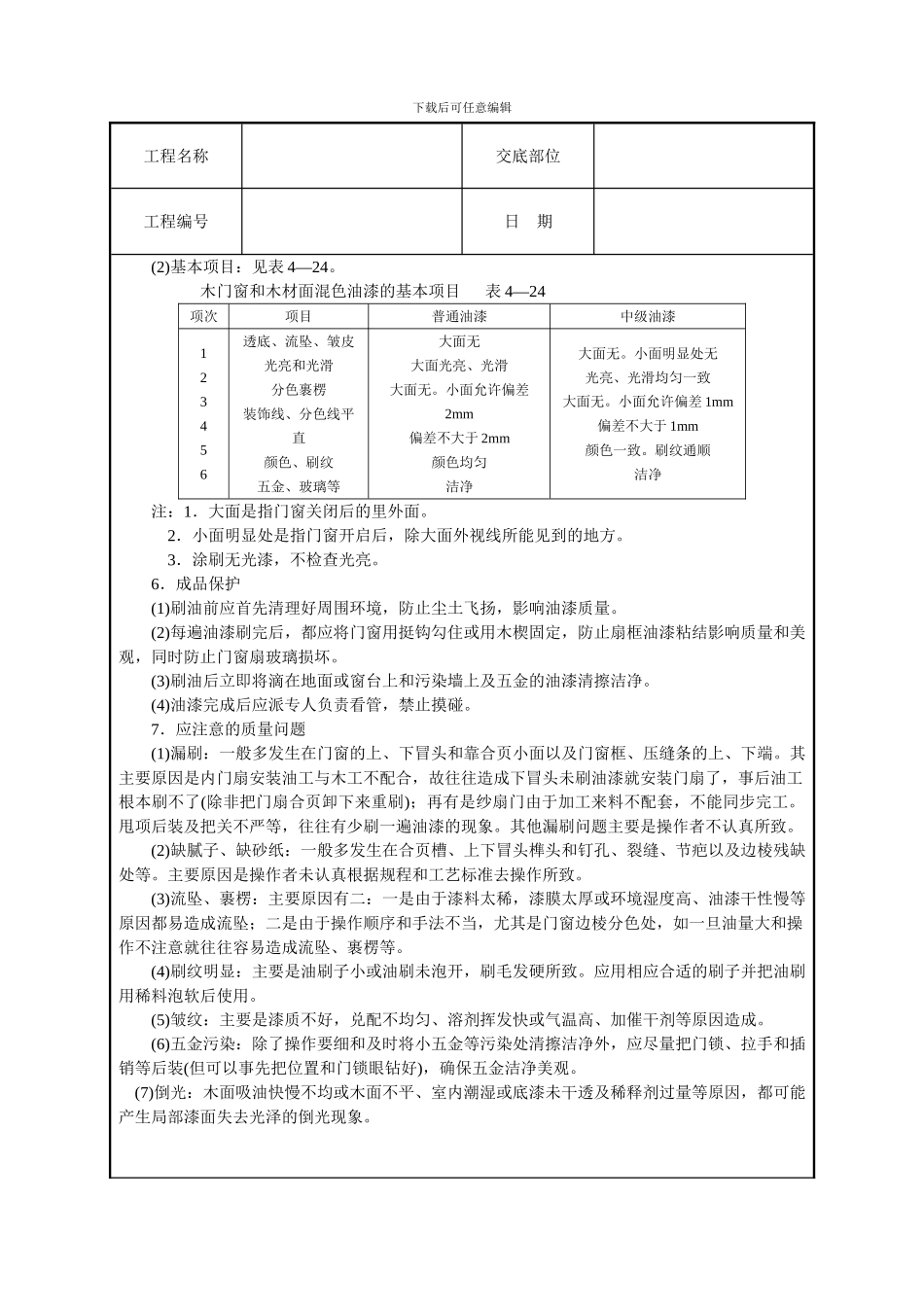 木材面混色油漆技术交底_第3页