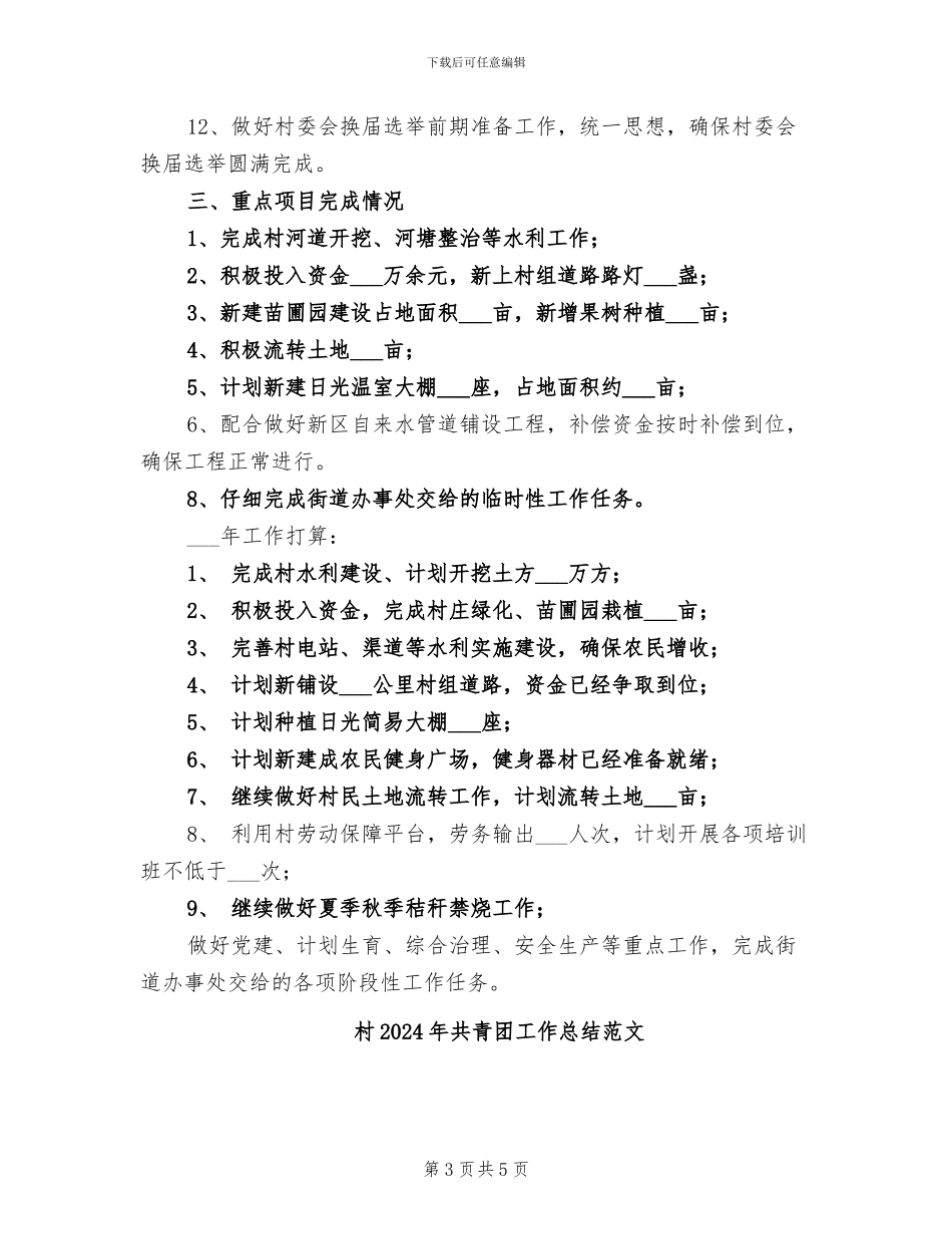 村2024年共青团工作总结_第3页