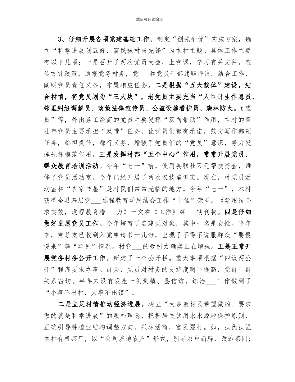 村委书记2024年工作总结_第2页