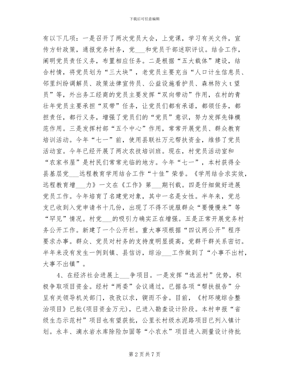 村委书记2024年工作总结范文_第2页