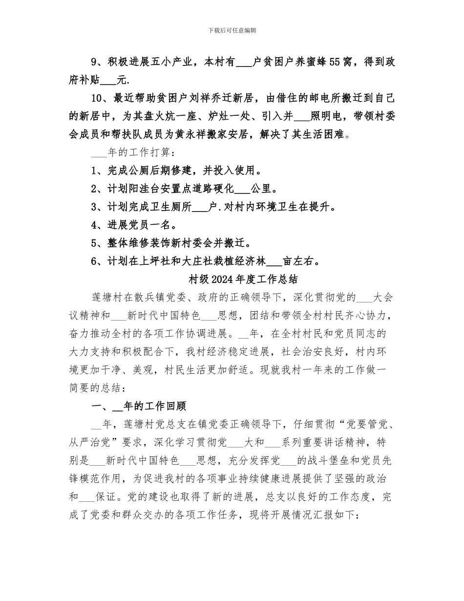 村级2024年工作总结_第2页