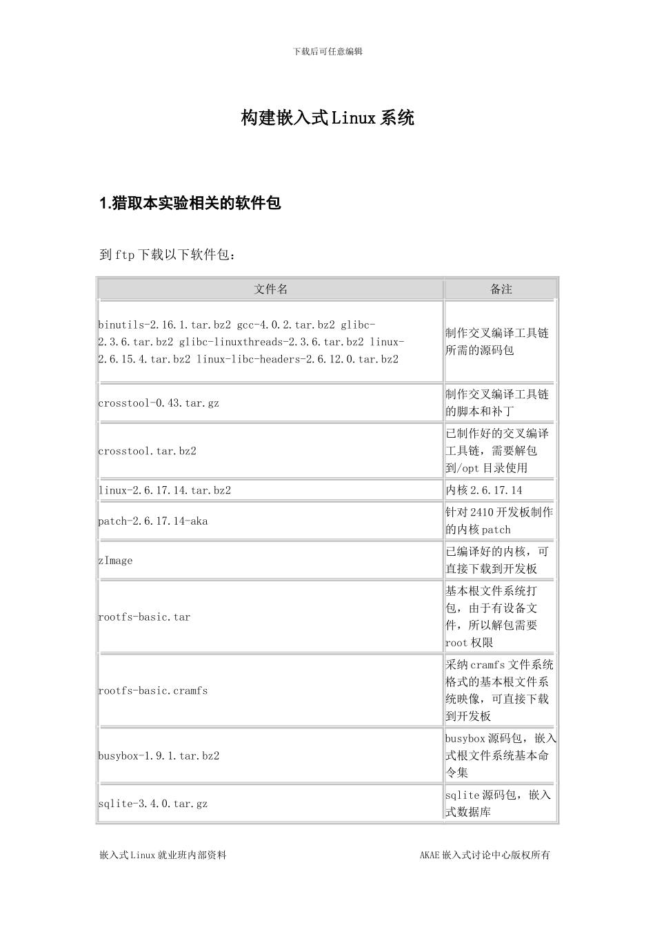 构建嵌入式linux系统_第1页