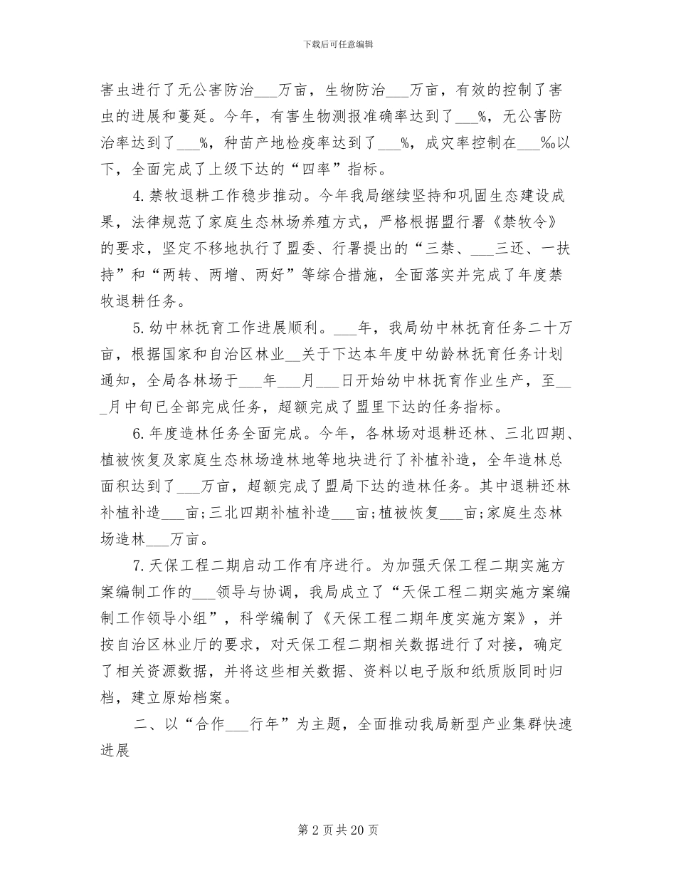 林业局2024年个人总结范文_第2页