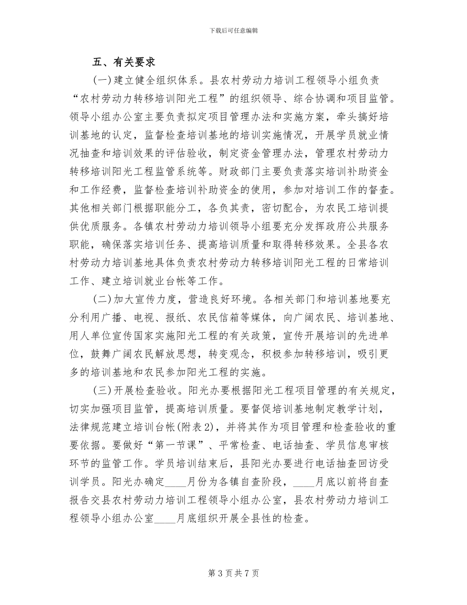 村镇劳动力转移培训方案_第3页