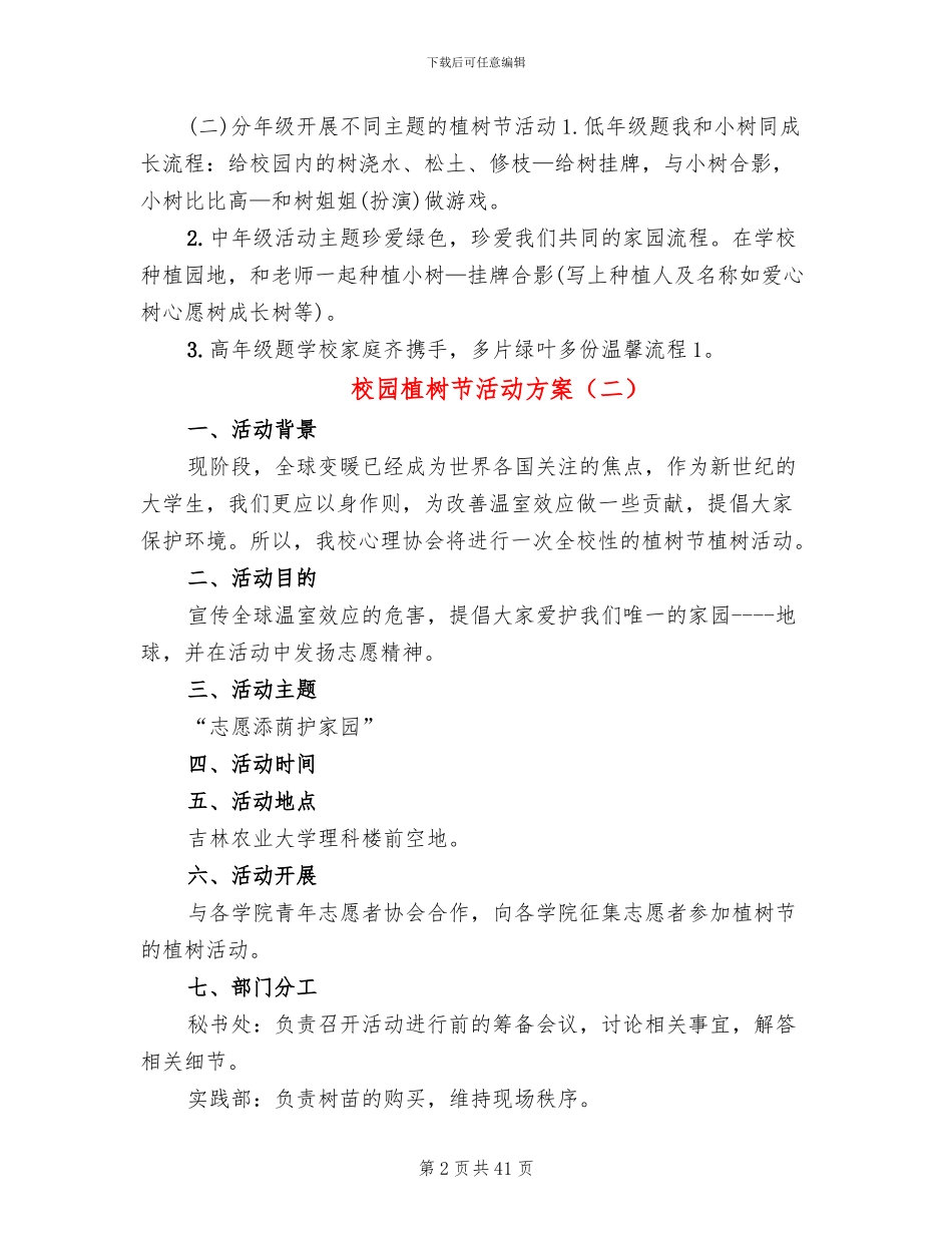 校园植树节活动方案(20篇)_第2页