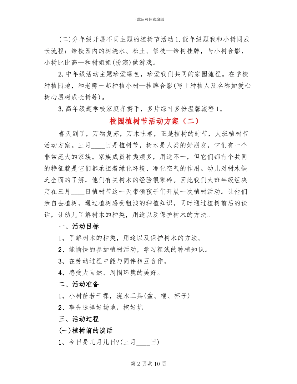 校园植树节活动方案_第2页